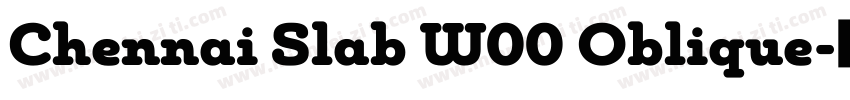 Chennai Slab W00 Oblique字体转换